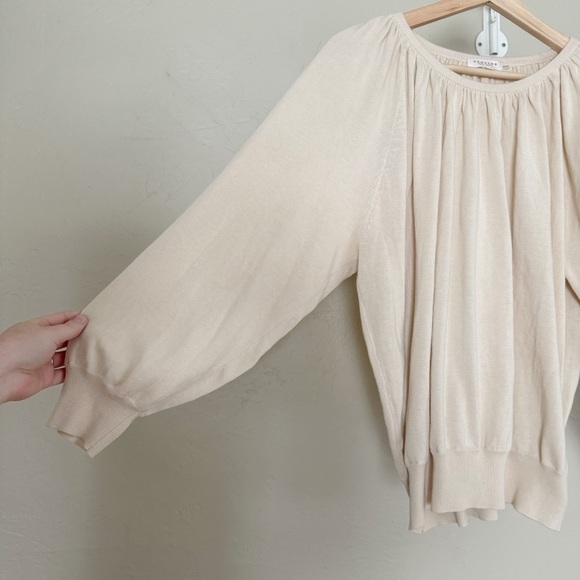 Demylee Balloon Sleeve Cotton Top - Picture 3 of 5